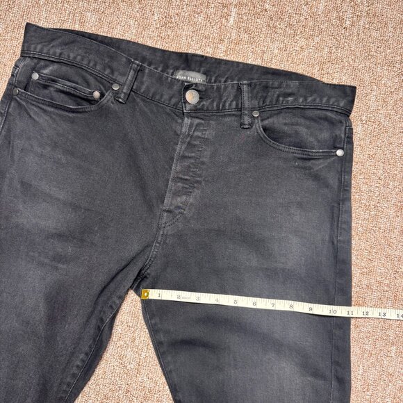 John Elliott Slim Fit Stretch Denim Jeans Faded Black Carbon Mens 34-36 $605 RRP - Picture 7 of 15